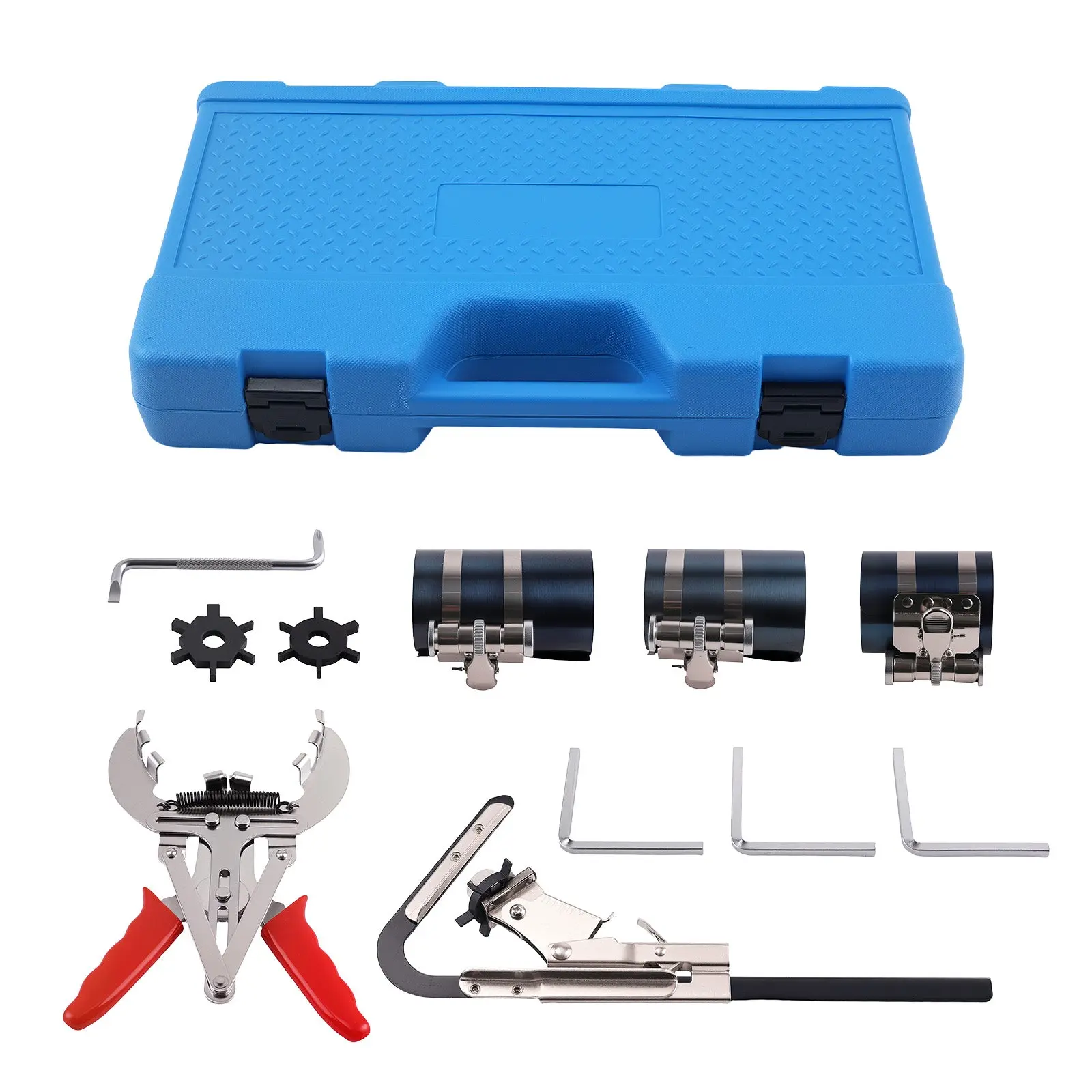 11pc Advanced Piston Ring Service Tool Kit Compressor 53-175mm Repair Steel