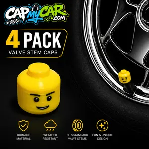 Brick Head Valve Stem Caps – Funny Toy Style 4 Pack