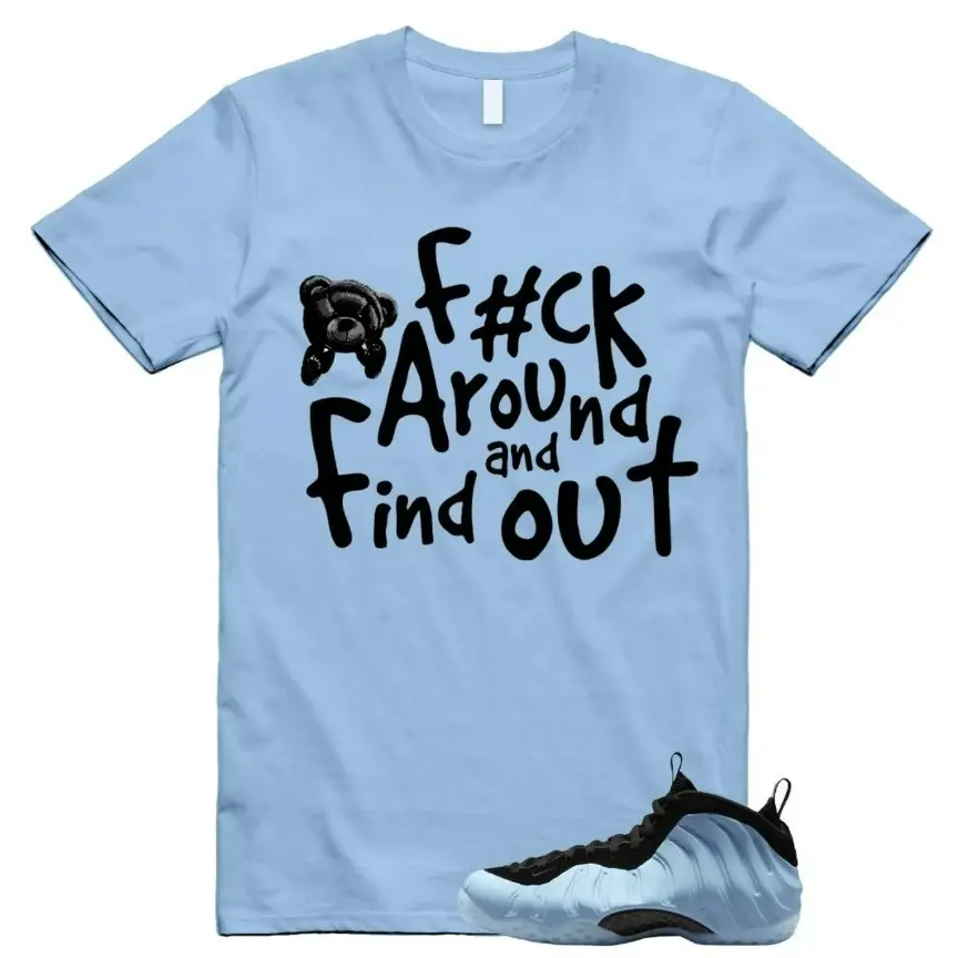 Foamposite Psychic Blue Black Air One T Shirt Match FCK, Foamposite Psychic Blue Outfit, Trending Shirts, Top T-Shirt