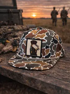 Chocolate Lab Dog Hat, Rope Snapback Trucker Cap, Labrador Retriever Outdoor Hat, Dog Lover Gift for Men Dad