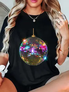 100% Cotton colored Disco Ball Vintage Retro House discoball cool party T-Shirt