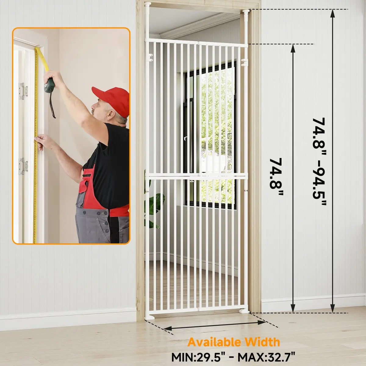 29.5‘’ W X 75‘’ H