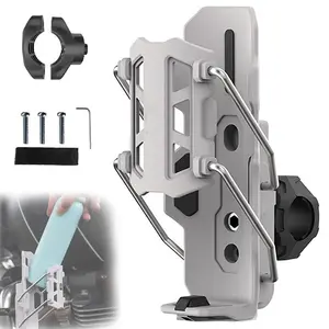 Universal Bicycle/motorcycle Water Bottle Holder, Adjustable Clamp, Range 0.6-3.96 Cm, Stable Portable Drink Stand, Cycling Sport Hydration Accessory