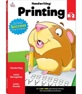 Carson Dellosa K-2 Printing Handwriting Workbook, Writing Book for Kindergarten, 1st and 2nd Grade With Letter Tracing Activities, Classroom or Homeschool Curriculum