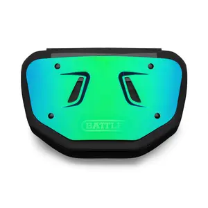 BATTLE PRISM Chrome Football Back Plate for Adults High-Impact Foam Interior Curved Design Universal Fit High-Gloss Finish