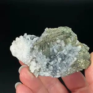 Pyrite After Pyrrhotite with Calcite, Quartz & Boulangerite from Trepca Mine Complex, Kosovo