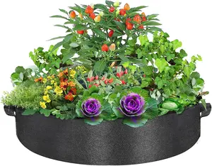 50 Gallon  Grow Bags, Large Fabric Raised Garden Bed with Handles, Durable Garden Beds Planters Aeration Gardening Container to Grow Vegetables for Outdoor