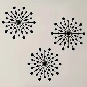 Starburst Wall Decor, 3 Counts/set Metal Wall Art, Wall Hanging Decor for Home Living Room Bedroom, Home Decor, Room Decor, Stickers