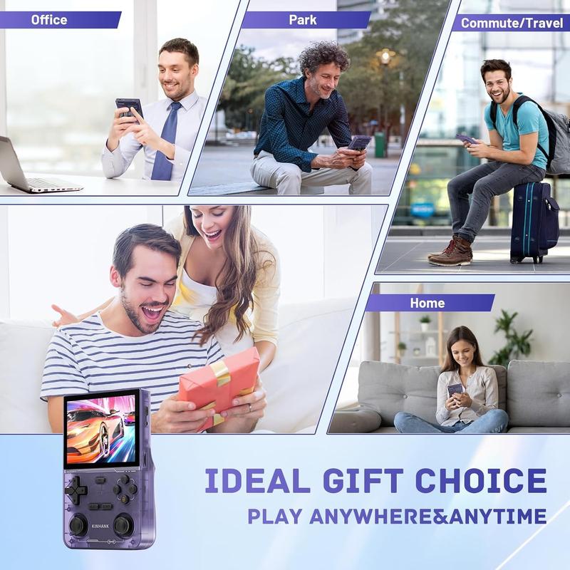 K36 Portable Retro Game Console 64G Built in 16000+ Games, 3.5-inch Screen Linux System Portable Pocket Video Player Handheld Protection