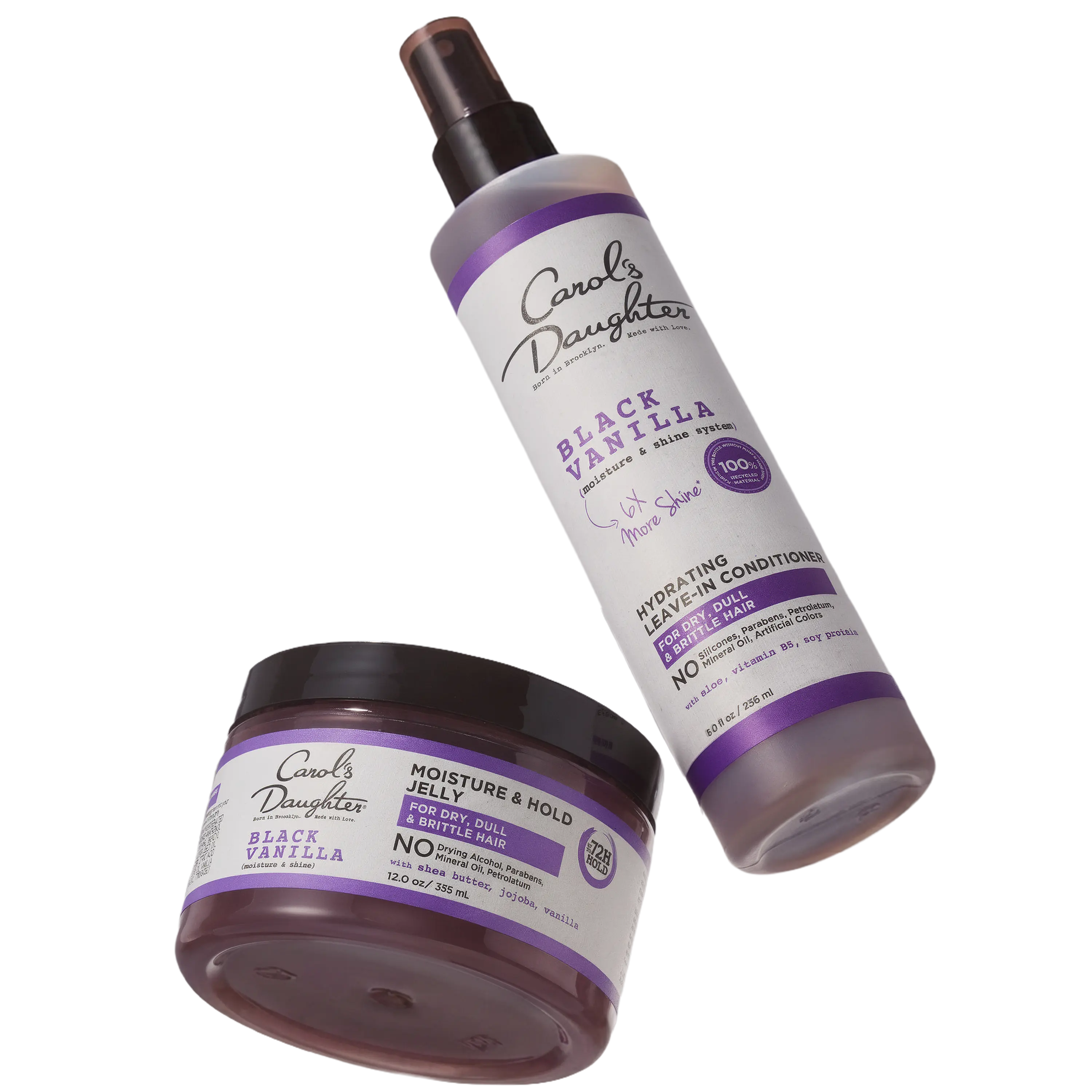Black Vanilla Leave-in Conditioner and Moisture & Hold Jelly Bundle