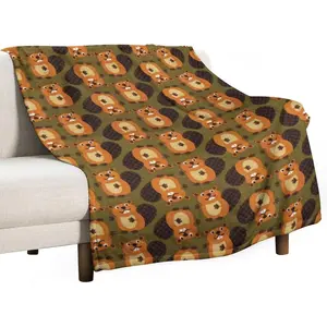 Throw Blanket - Super Soft Family Flannel Throw Beaver Blankets for Bedroom Livingroom Sofa Bed Car 30"x40"