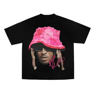 Future Pink Big Face Graphic Rap Tee Shirt
