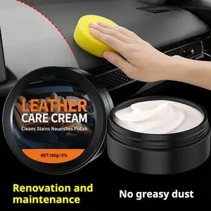 Leather Cleaning Balm for Car Interior and Home Use, 160g Jar – Seats, Dashboard, Shoes, Clothes, Bags, Sofas Automobile Cleaner car stuff
