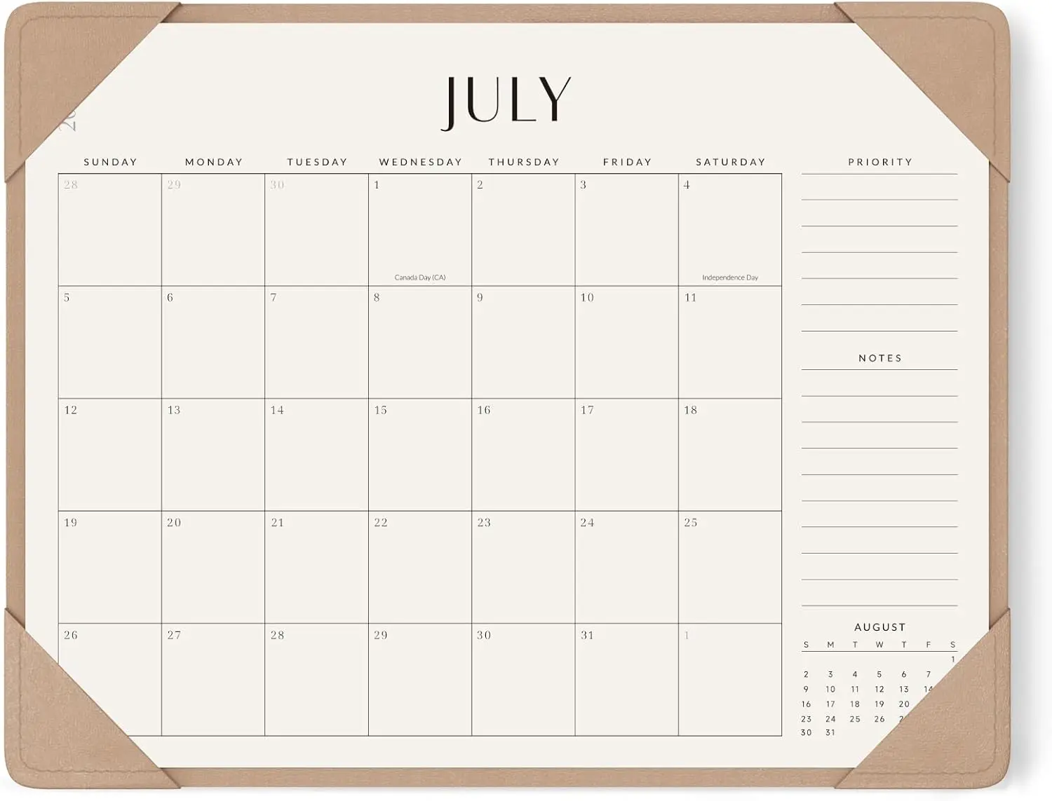 Jotsome Desk Calendar 2026 - 2027 with Desktop Mat, Large Desk Pad Calendar From Now to June 2027 22x17 inch, Desk Blotter Calendar for Home Office and School, Easy Planning, Gift for the Holidays, Apricot