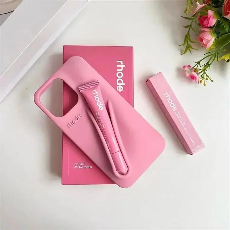 Trendy Phone Case with Lip Care Holder, Soft Touch Silicone Cover for iPhone 11–17 Series, Shock-Absorbing & Easy Carry Design