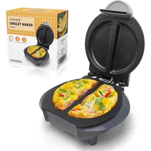 Electric Omelet Maker Frittata Snack Pocket Maker Dessert Maker Non-Stick Stainless Steel 6.5"