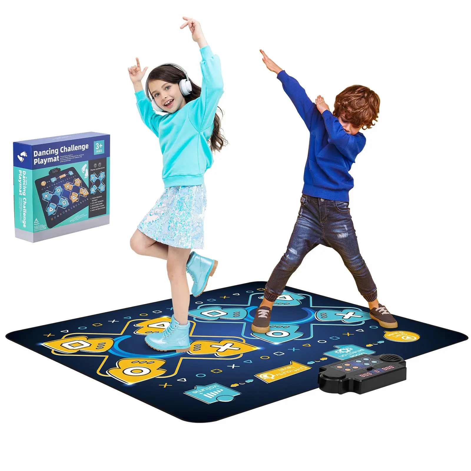 【summerfinds】VEVOR Dance Mat for Kids Dance Pad Toys Two Player Gift for 3+ Year Old Girls