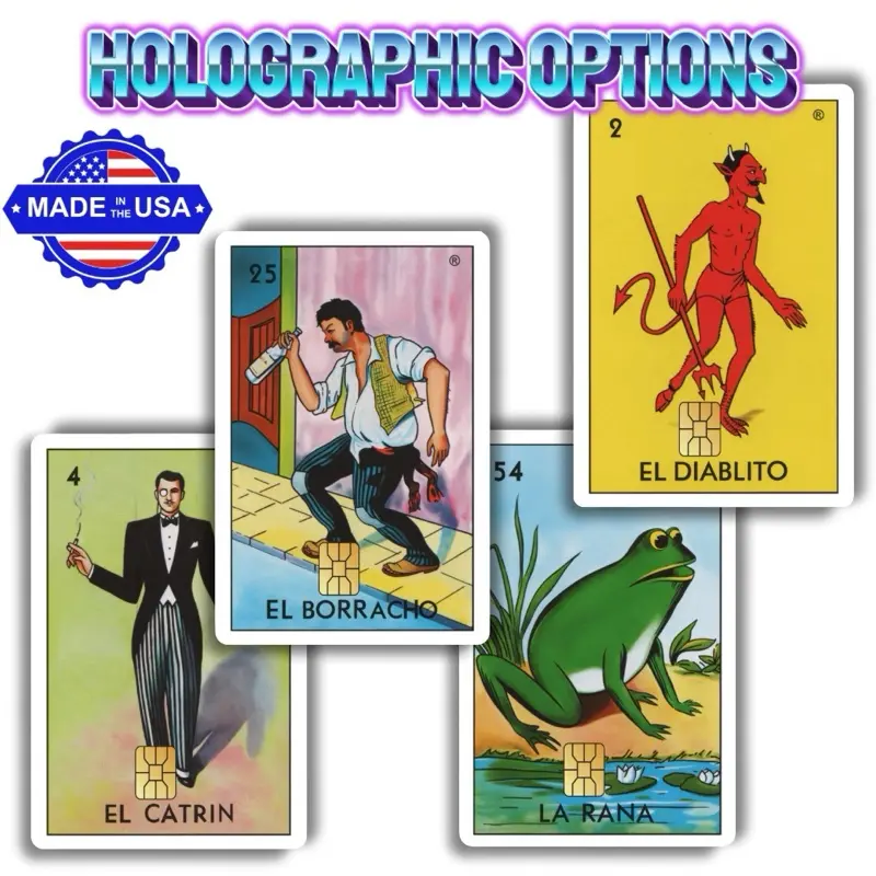 Holographic Loteria Decal Credit Card Cover Vinyl Skin Sticker