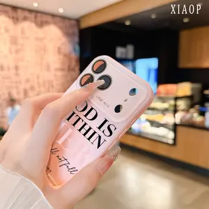Religious Scriptures Psalm 46:5 God Is Within Her Dopamine INS Style iPhone Case, Screen Protector for 17 Pro Max,16,15 Plus,14,13,12 - Full Camera Protection, Shockproof, High Durability, Ultra-Thin, Everyday Use