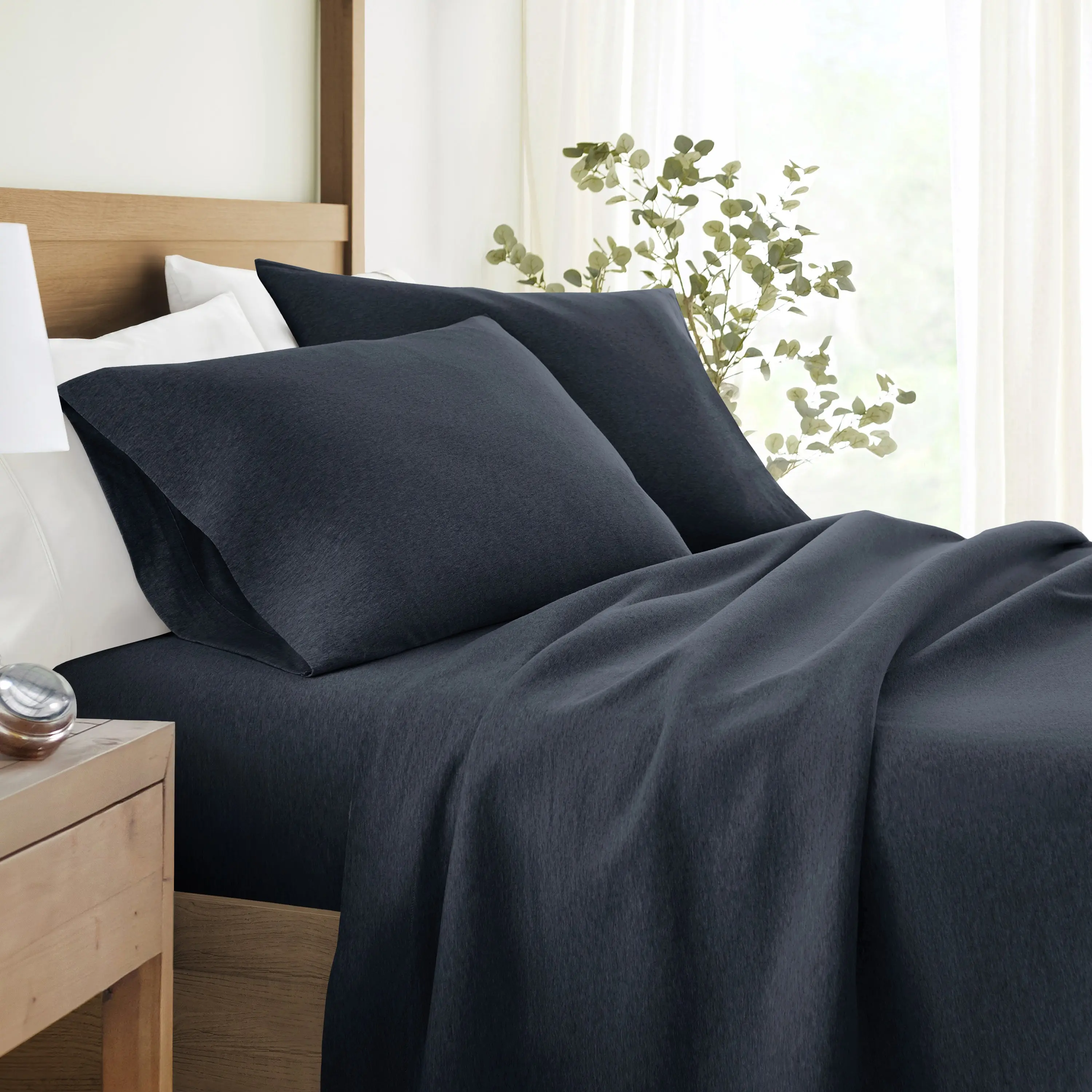 Jersey Knit 4-Piece Cotton Sheet Set