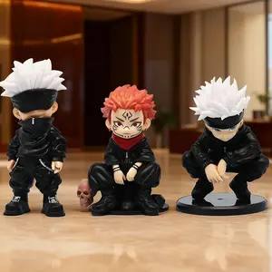 Fashion Accessories & Anime Collectibles 3-Piece Set: Jujutsu Kaisen — Satoru Gojo Articulated Action Figure, Sukuna (King of Curses) Display Model, and Collector-Grade Figure Toy