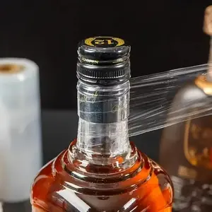 Stretchable Seal Film Roll 9055.12 Inches, Easy-To-Use Packaging Material for Bottles & Jars, Durable Stretchy Sealing Solution