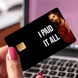 Jesus Paid It All Bible Verse Funny Credit Card Skin for Bank Cards Debit Cards Transportation Cards Key Cards