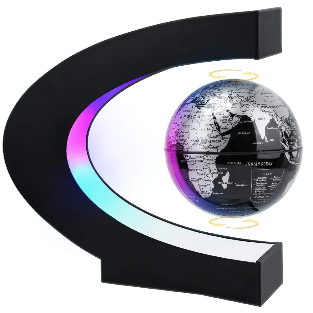 Magnetic Levitating Globe With Led Light  Cool Tech Gift For Men Father And Birthday Gifts Floating Globes World Desk Gadget Decor In Office Home/display Frame Stand