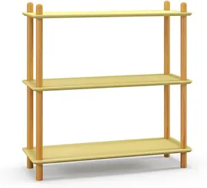 3 Tier Bamboo Shelf - Modern Freestanding Bookcase Narrow Storage Storage Unit Space Saving Unit Organizer for Living Room Bedroom Balcony creative  furniture