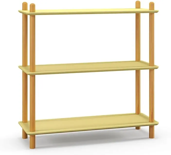 3 Tier Bamboo Shelf - Modern Freestanding Bookcase Narrow Storage Storage Unit Space Saving Unit Organizer for Living Room Bedroom Balcony creative  furniture