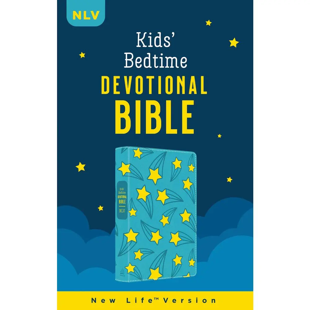 USED-The Kids' Bedtime Devotional Bible: Nlv [Aqua Stars] by Barbour Bibles (Imitation Leather)