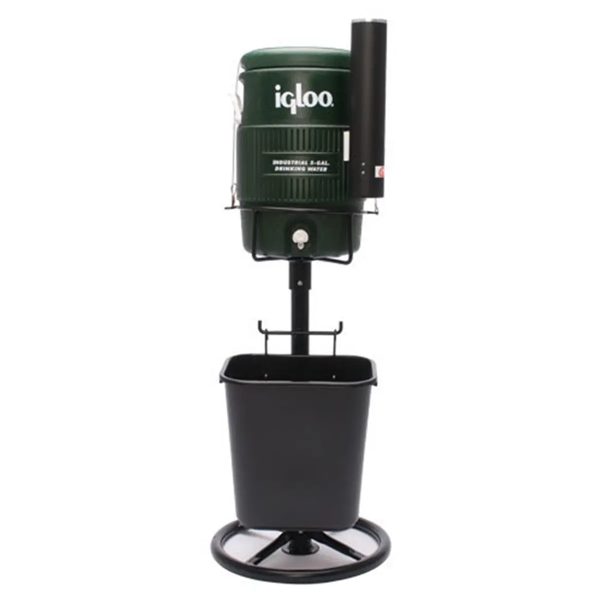IGLOO Tidi-Cooler Portable Cooler Stand with Basket - Lightweight Powder-Coated Aluminum, Wide Base, Keyed Security Lock for 5-gal Coolers (Sports & Outdoor Tennis Accessory), Off The Court