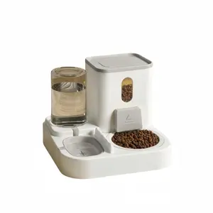 2-in-1 Automatic Pet Feeder & Water Dispenser Large Capacity Cat Feeding Bowl with Wet Dry Separation Essential Pet Accessories for Healthy Eating
