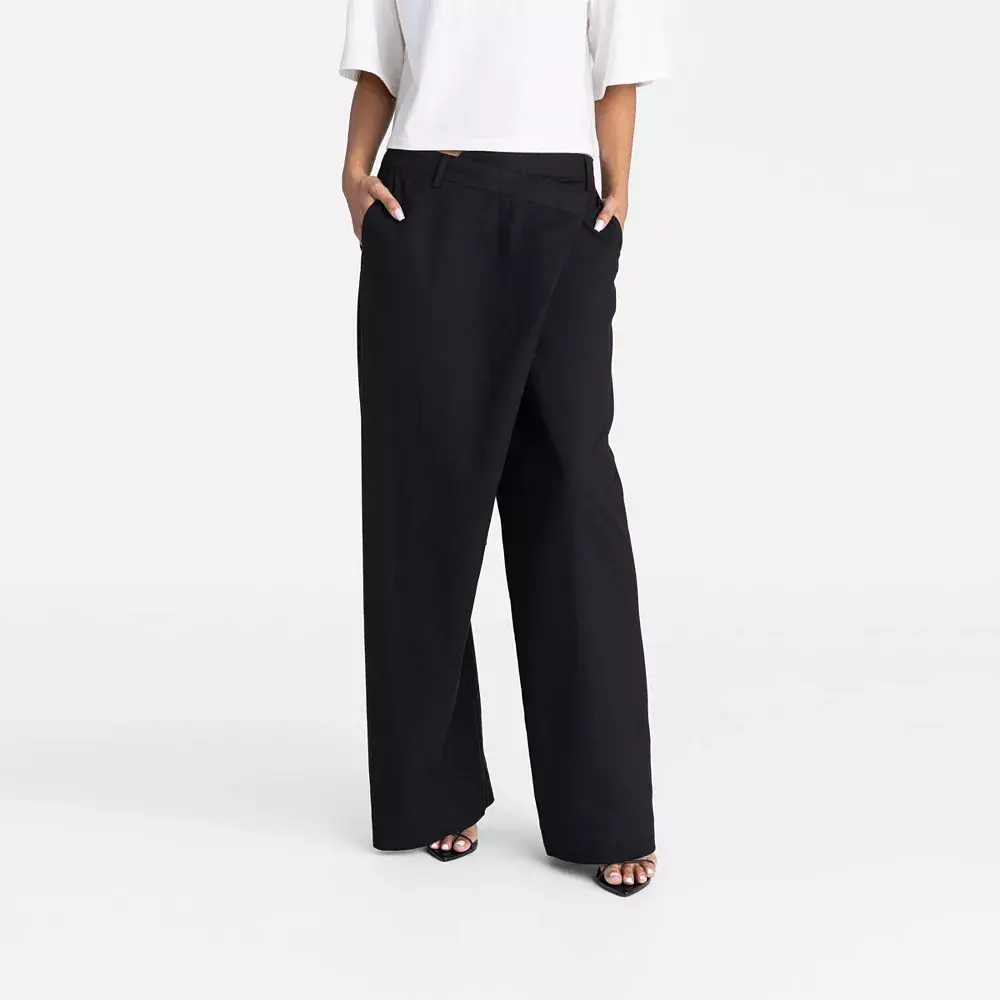 KBB by KAHLANA Women's Mid-Rise Straight Leg 'The Classic Trouser', Spandex, Everyday, Bottoms