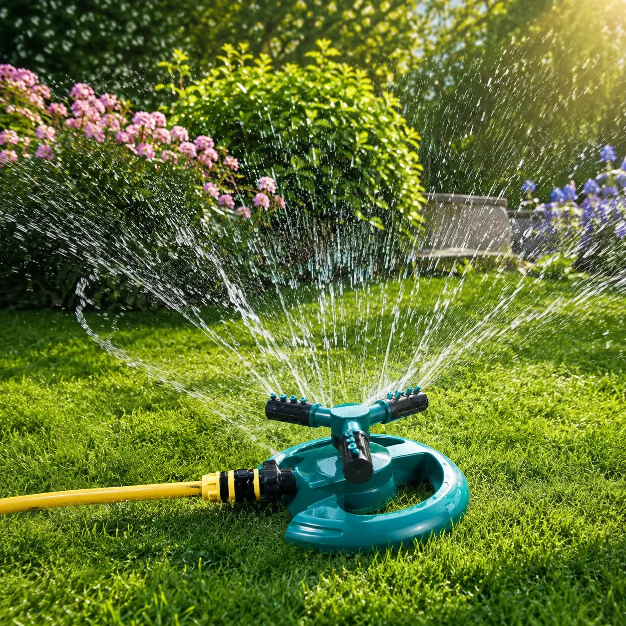 Heavy-Duty Lawn Watering Sprinkler, 360-Degree Rotatable Garden Irrigation Equipment, Adjustable Large-Area Spray for Yard Use