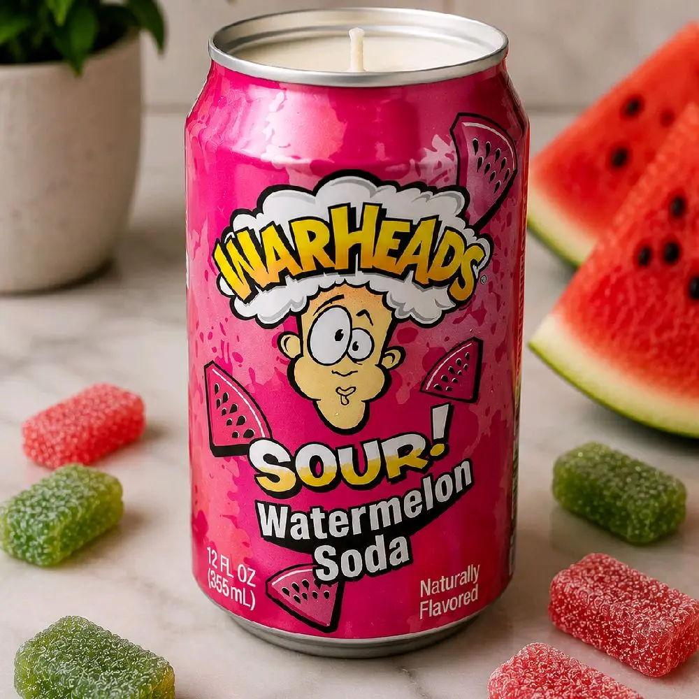 Sour Watermelon Soy Candle | Handcrafted Recycled Can