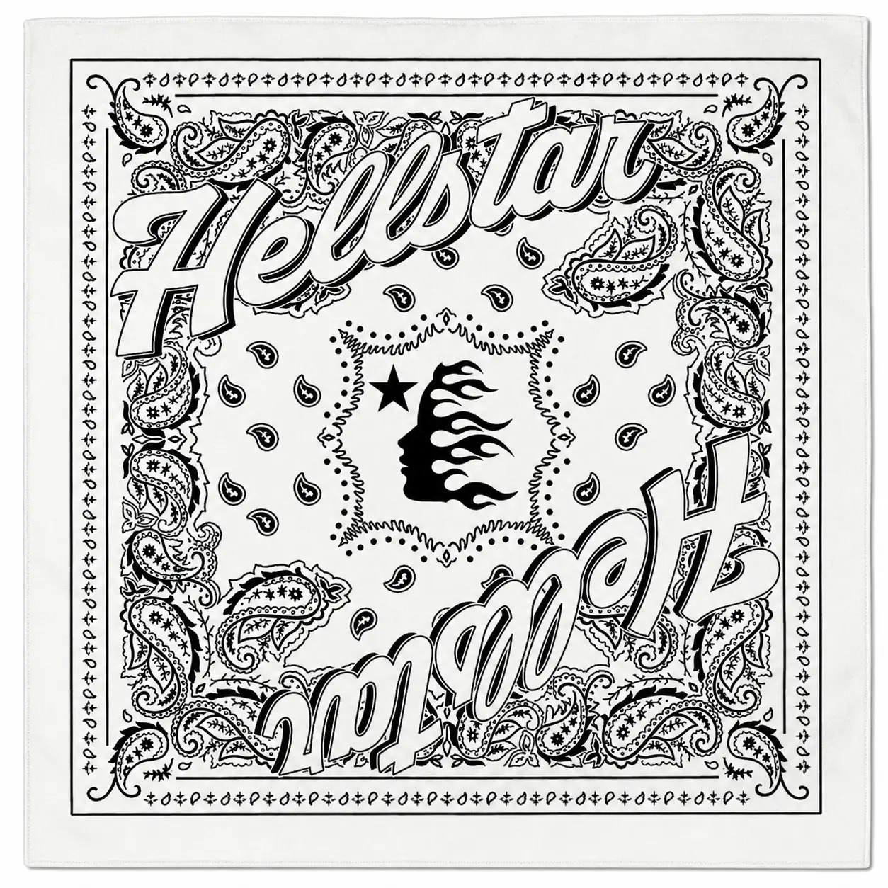 Hellstar Bandana, Paisley Bandana, Western Bandana, Cotton Head Scarf, Neck Scarf, Pocket Square, Streetwear Bandana, Unisex