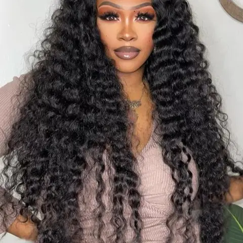 Bling Hair 180 Density 38 Inch Deep Wave Lace Front Wig 13x6 Hd Lace Frontal Wig 13x4 Curly Human Hair Wigs For Women 360 PrePlucked Lace