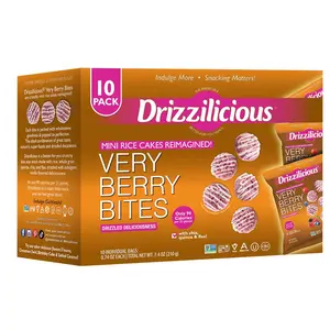 10 Pack - Drizzilicious Mini Rice Cakes Very Berry 0.74oz 10 Pack - Drizzilicious Mini Rice Cakes Very Berry 0.74oz