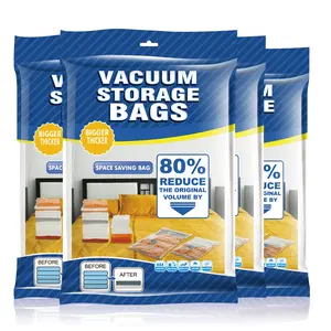 Vacuum Storage Bags with Electric Pump, Space Saving Compression Bags for Clothes, Comforters & Blankets, Reusable Airtight Vacuum Seal Bags for Travel, Moving & Closet Organization