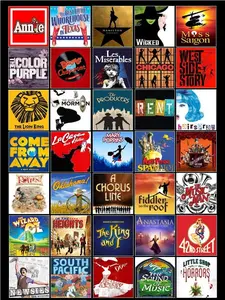 Custom Musical Theater Fan Blanket- customize with all your favorite Broadway musicals or Broadway plays- Broadway Theatre blanket- Playbill
