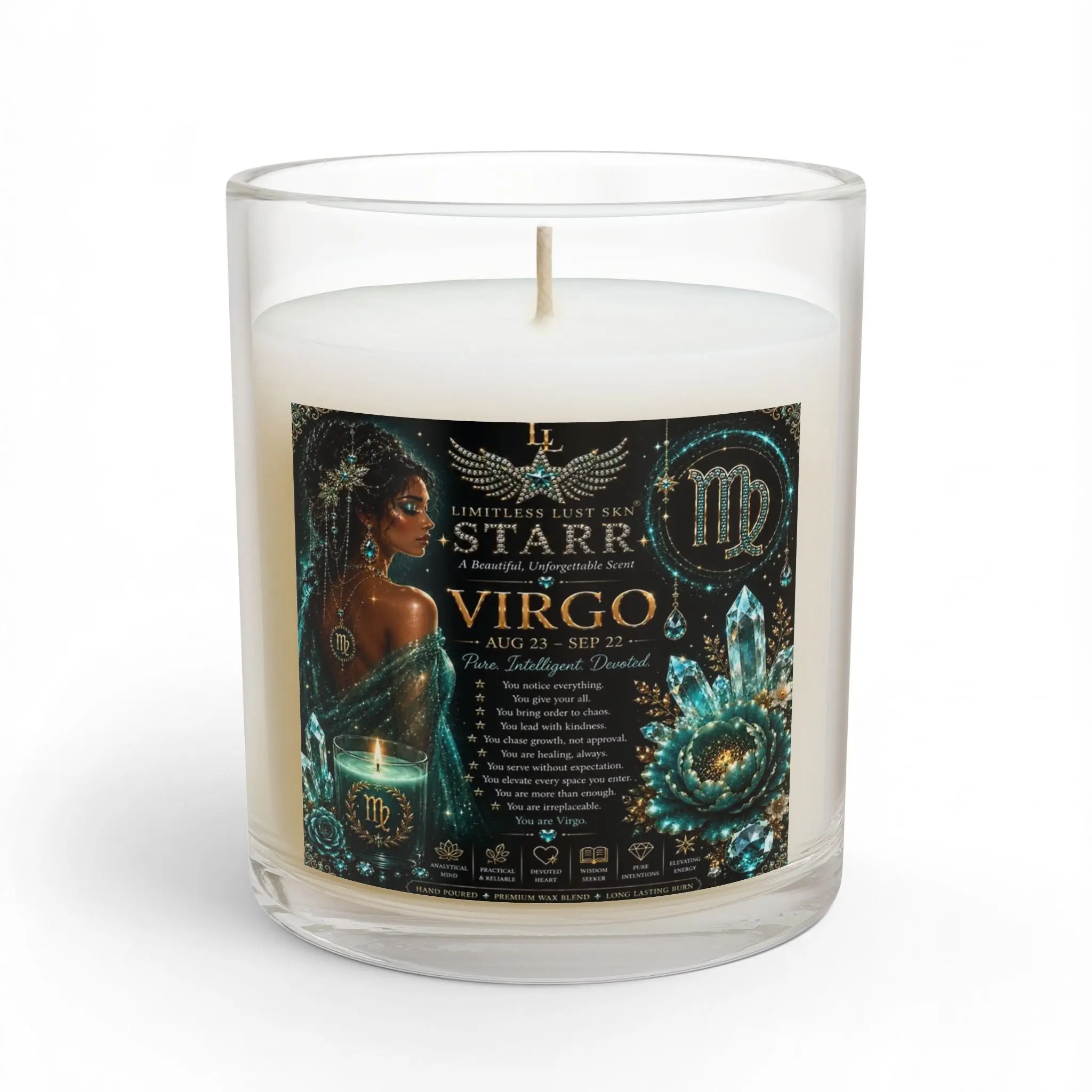 Virgo zodic candle