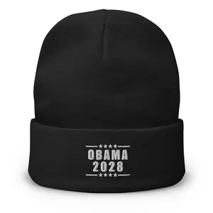 Obama 2028 Presidential Embroidered Beanie