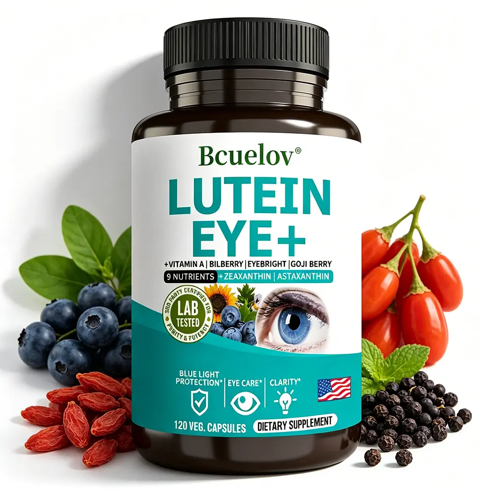Bcuelov Lutein Vitamin Eye Supplement - 40mg Lutein, 8mg Zeaxanthin for Visual Clarity