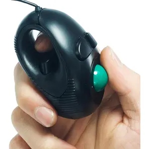 Handheld Mini 4D USB Wired Trackball Mouse with Roller for Laptop, Mac, Windows Computer-Fits Left and Right-Handed Users