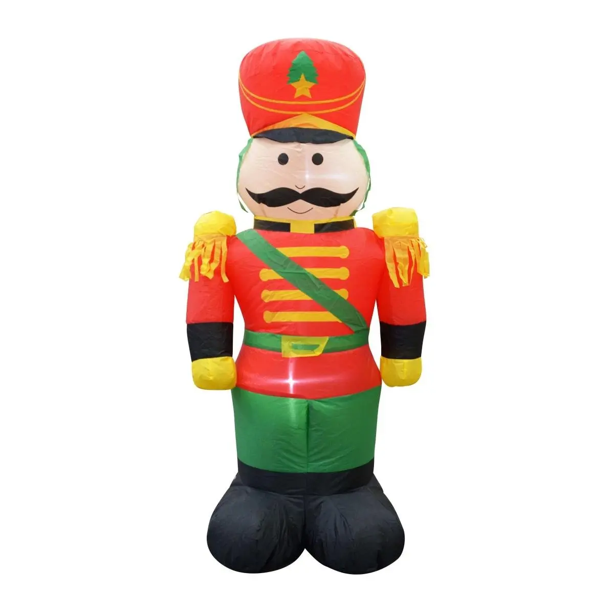 212 MAIN 48 in Inflatable Nutcracker - Self-Inflate, Lightweight, Weather Resistant Polyester, ETL Listed Adaptor (100-240V 0.6A, Max 50/60 Hz) Christmas Home Decoration for Indoor/Outdoor Use