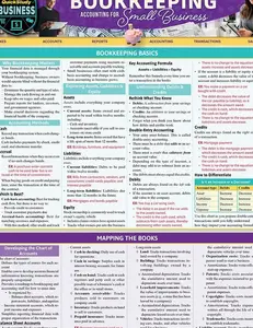 Bookkeeping - Accounting for Small Business: A Quickstudy Laminated Reference Guide
