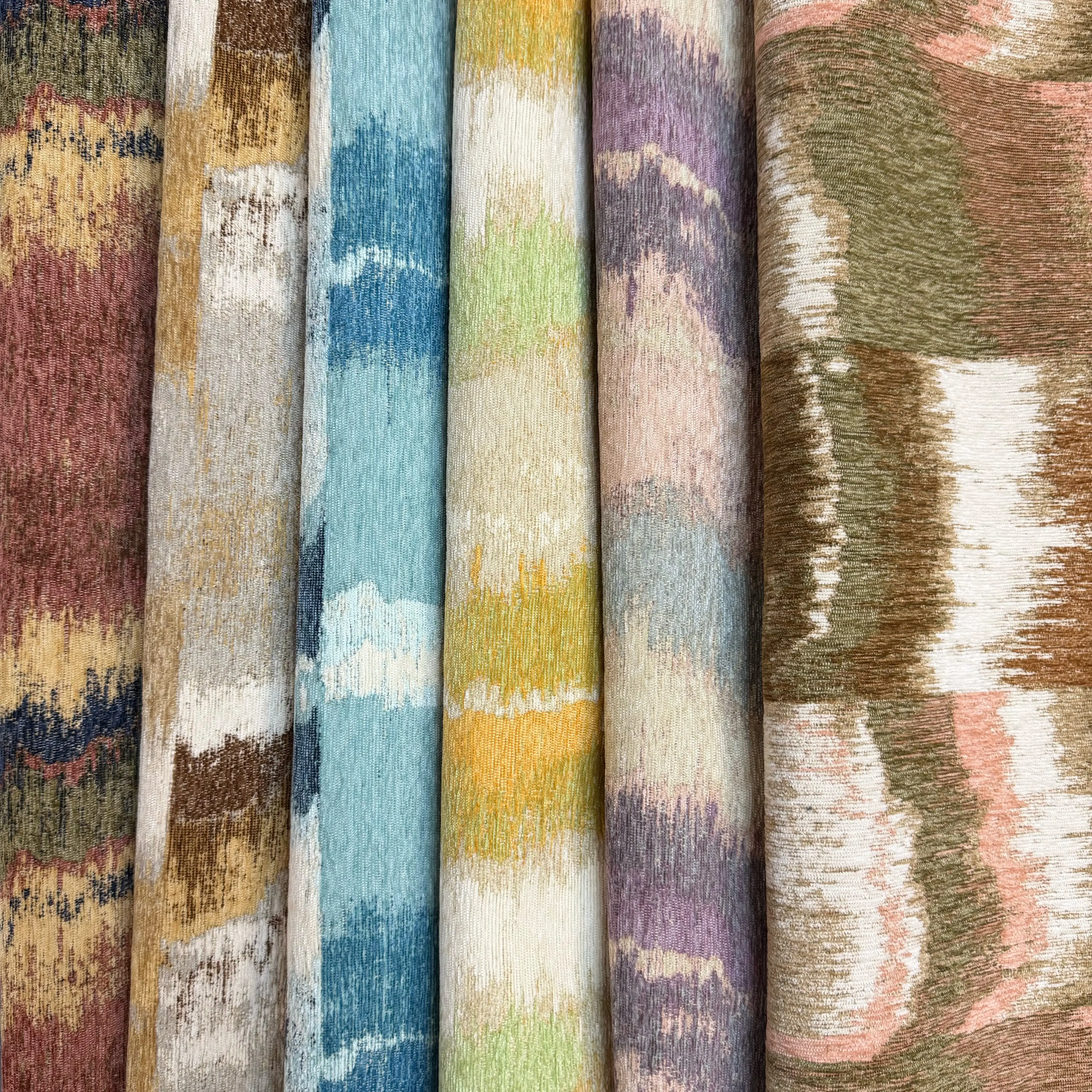 ECSTATIC - CHENILLE JACQUARD OMBRE STRIPE UPHOLSTERY FABRIC BY THE YARD