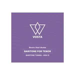 Vosta Electric Tenor Ukulele Steel Strings Baritone Tuning - D-G-B-E - HIGH D