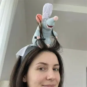 Women's Cute Cartoon Mouse Plush Headband | Fun Holiday & Party Festive Headwear